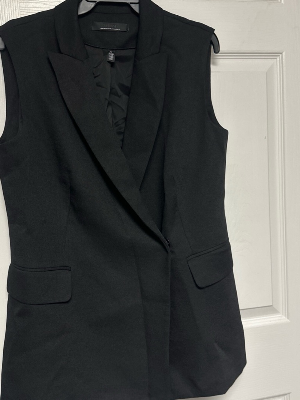 White House Black Market Black Sleeveless Blazer